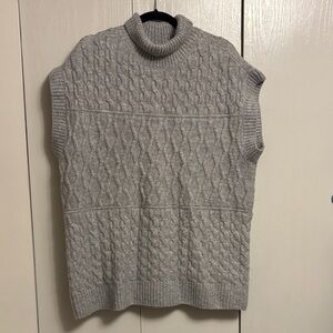 Buffalo David Bitton Light Gray Turtleneck Sweater Vest